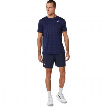 Asics Court Stripe T-shirt Blauw