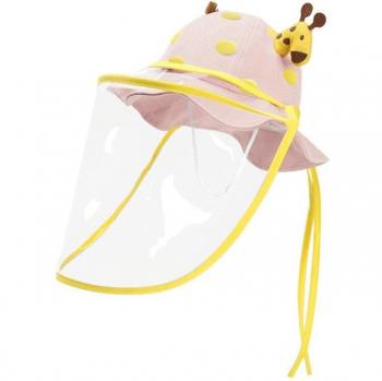 Kids Removable Clear Shield Hat with Windproof and Anti-Fog Features