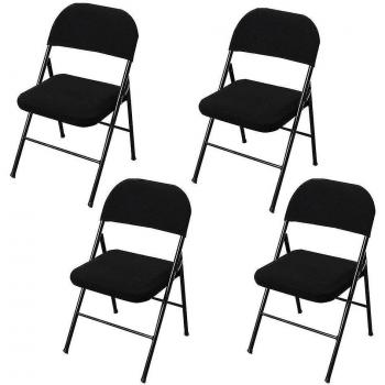 Housse de Chaise pour Fête 4 Pièces Pliable