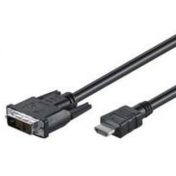 Adaptateur Mâle HDMI → Mâle DVI‑D – Longueur 5 m – Noir