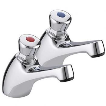 Bristan Value ½″ Basin Tap Pair – Chrome, Non‑Concussive Design