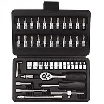 Kit Fervi 0624: llave tubo + inserción ¼ con trinquete