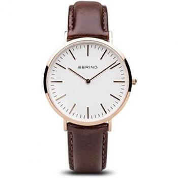 BERING Unisex-Chronograph Quarz Lederarmband 13738-564