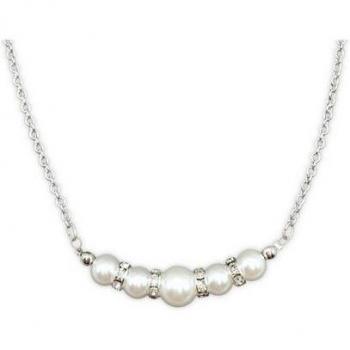 Kette mit Anhänger TRACHTENKETTE Luise Steiner CORA – Weiß
