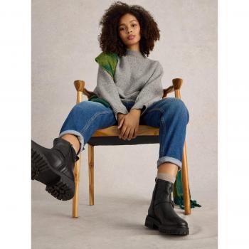White Stuff Womens Carli Jumper Mid Grey (Female, Size 14)
