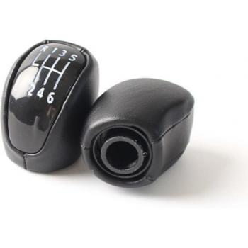 PU Leather 6-Speed Gear Shift Knob for Renault Laguna Mk3