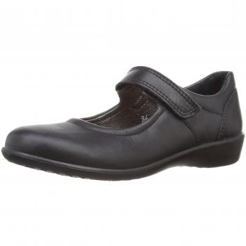WMS Mittel Kinderschuhe – Mary‑Jane mit Klettverschluss, Schwarz, 31 EU / 12 UK