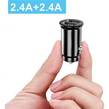Fast Charge Type C Car Charger 5A Dual USB with LED for Xiaomi, Huawei, LG