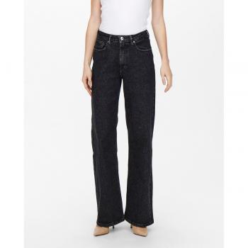 Jeans de Cintura Alta Only Mujer Negro