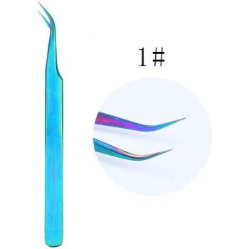 1 Pcs Anti-Static Stainless Steel Tweezers for Eyelash Extensions
