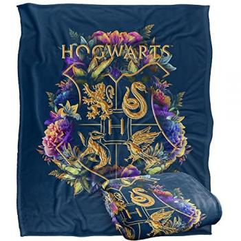 Officially Licensed Hogwarts Crest Flannel Throw – 60 × 50 inches