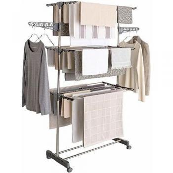 Séchoir Pliable INOX Maxima Gris H.145 cm