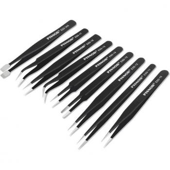 Set de 9 pinces à épiler en acier inoxydable pour loisirs créatifs