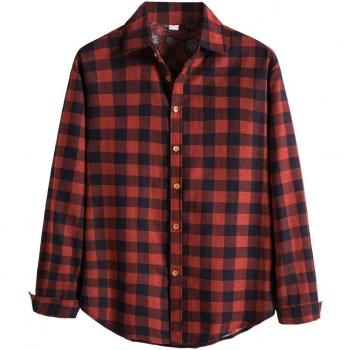 Men's Red and Black Check Shirt