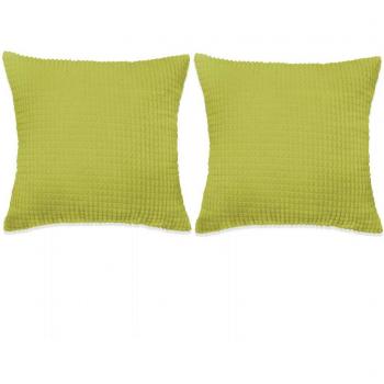 Set di Cuscini in Velluto 45x45 cm Verde
