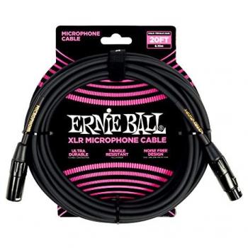 Ernie Ball 6,1 m XLR Kabel Schwarz