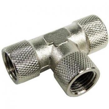 Knurled Compact T-Piece G1/4