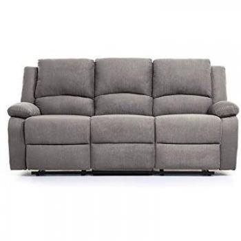 Canapé RELAX 3 places microfibre gris