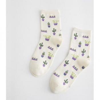 Harajuku Style Cotton Cactus Socks