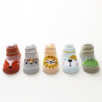 5 paires de chaussettes à maille fine pour bébé, motif de dessin animé