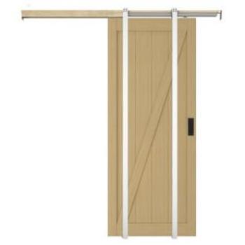Porte d’appoint coulissante « Naturelle Clair » – 205 × 83 cm – finition bois naturel