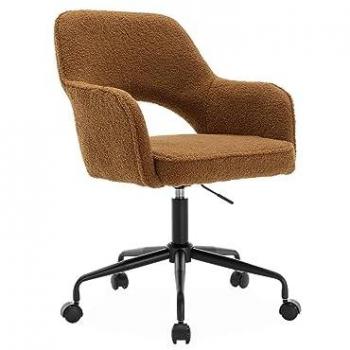 Moderner Bouclé-Stuhl mit Rollen