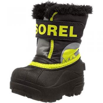 Sorel Snow Commander, bottes d'hiver pour enfants, Gris/Jaune