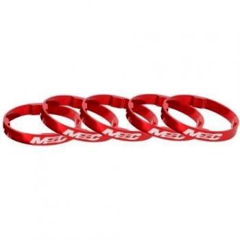 Spacer MSC Tetra 5 mm × 5 mm in alluminio rosso