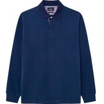 Polo a Maniche Lunghe Hackett L Blu Rugby