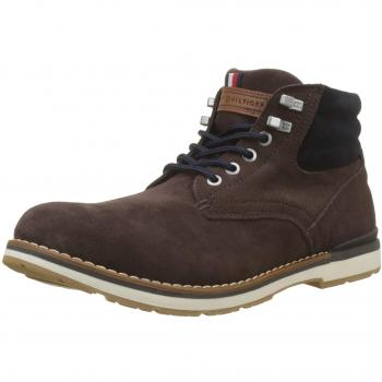 Tommy Hilfiger Herren Outdoor Suede Combat Boots, Braun (Coffee Bean 212), 45 EU