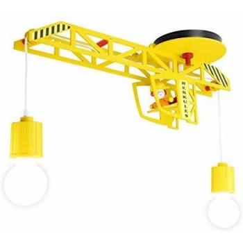 Elobra Deckenlampe Kinderzimmer Herkules, gelb, Echtholz, 60 x 20 x 20 cm, Handarbeit