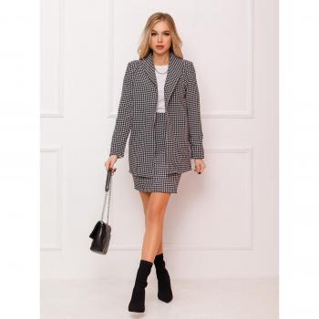 ISSA Plus Black and White Tailored Suit with Skirt S