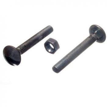 CUP SQUARE COACH BOLT M8 8MM 60MM WITH NUTS BZP (pack of 100)