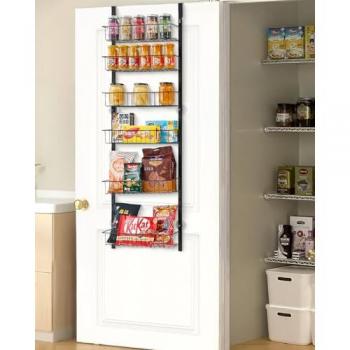 Rangement Suspendu à la Porte – 6 niveaux, Épices, Noir (Vevor)