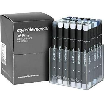 Stylefile 36‑Count Grey Marker Bundle