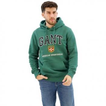 Felpa con cappuccio design Woody Gant verdone taglia grande