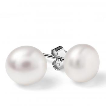 Azure Aura Freshwater Cultured Pearl Button Earrings