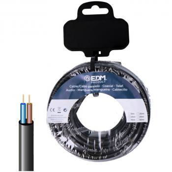 H05VV-F 2×0,75 mm² Rouleau Noir 25 m