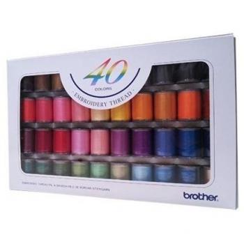 Brother 40‑Tone Embroidery Thread Kit