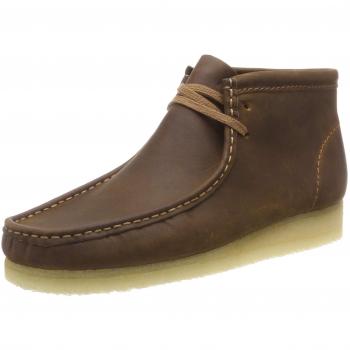 Clarks Wallabee, Bottes Chukka Homme, Marron (Cuir Beeswax), 44 EU