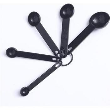 Kit de Cucharas Medidoras de Plástico Negro