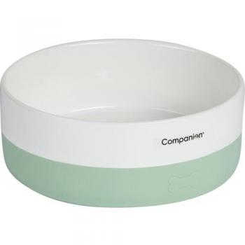 Pet Companion 1.8 L Lichen Ceramic Bowl w/ Silicone Guard