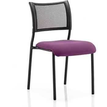 Brunswick Black Frame Visitor Chair with Tansy Purple Seat