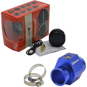 Dragon 52mm Black LED Water Temperature Gauge (40-150 Celsius)