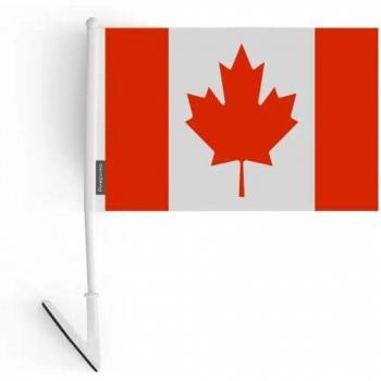 Dubbelzijdig Canada vlagplak 14x21 cm – lichtgewicht polyester