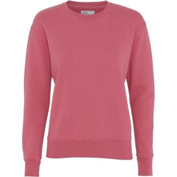 Pull femme col rond Colorful Standard en coton bio rose framboise
