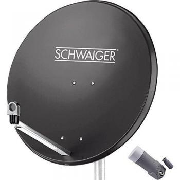 SCHWAIGER SAT-Anlage 80 cm Single-LNB Anthrazit
