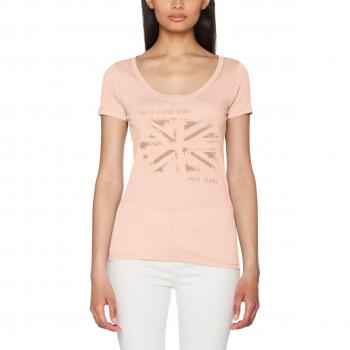 Pepe Jeans Bree, T-shirt para Mujer, Rosa (Powder Pink), Talla M