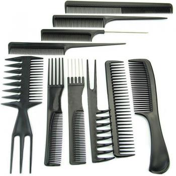 10PCS Black Hair Styling Combs