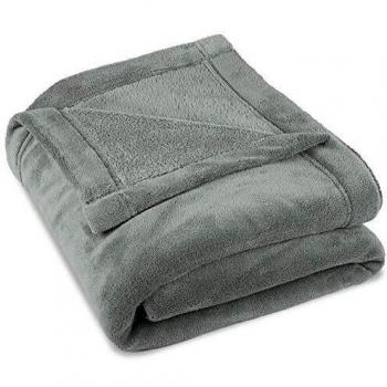 Coperta Microfibra XXL 220 x 240 cm Argento